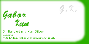 gabor kun business card