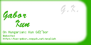 gabor kun business card